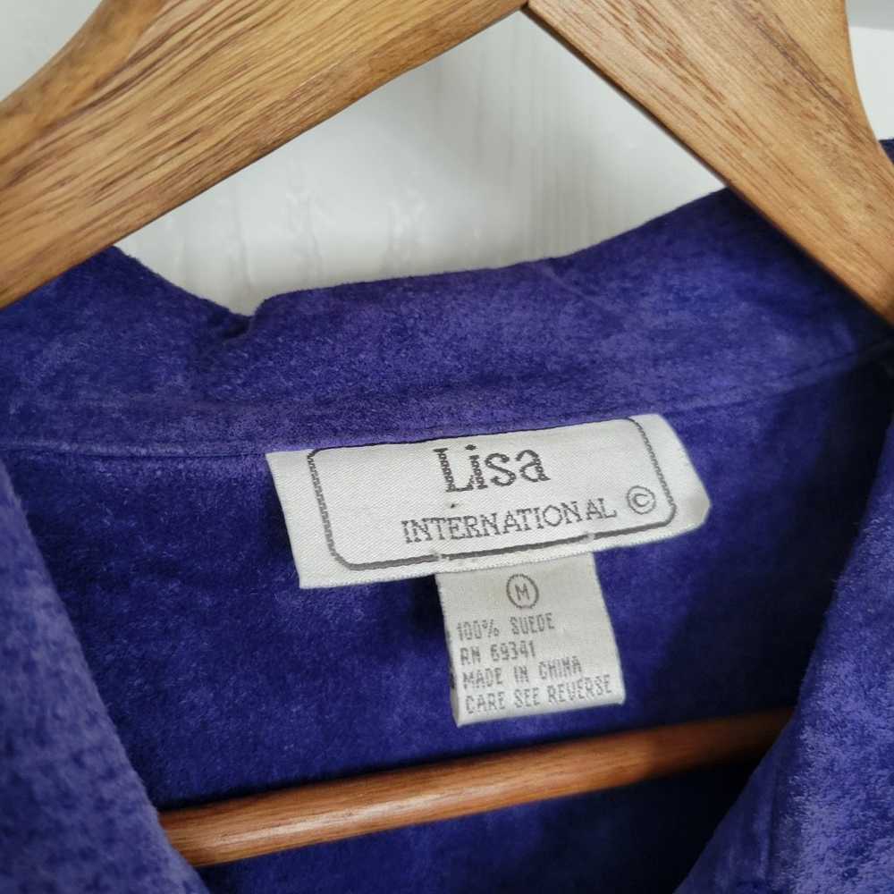 Vintage Lisa International 100% Suede Purple Jack… - image 3