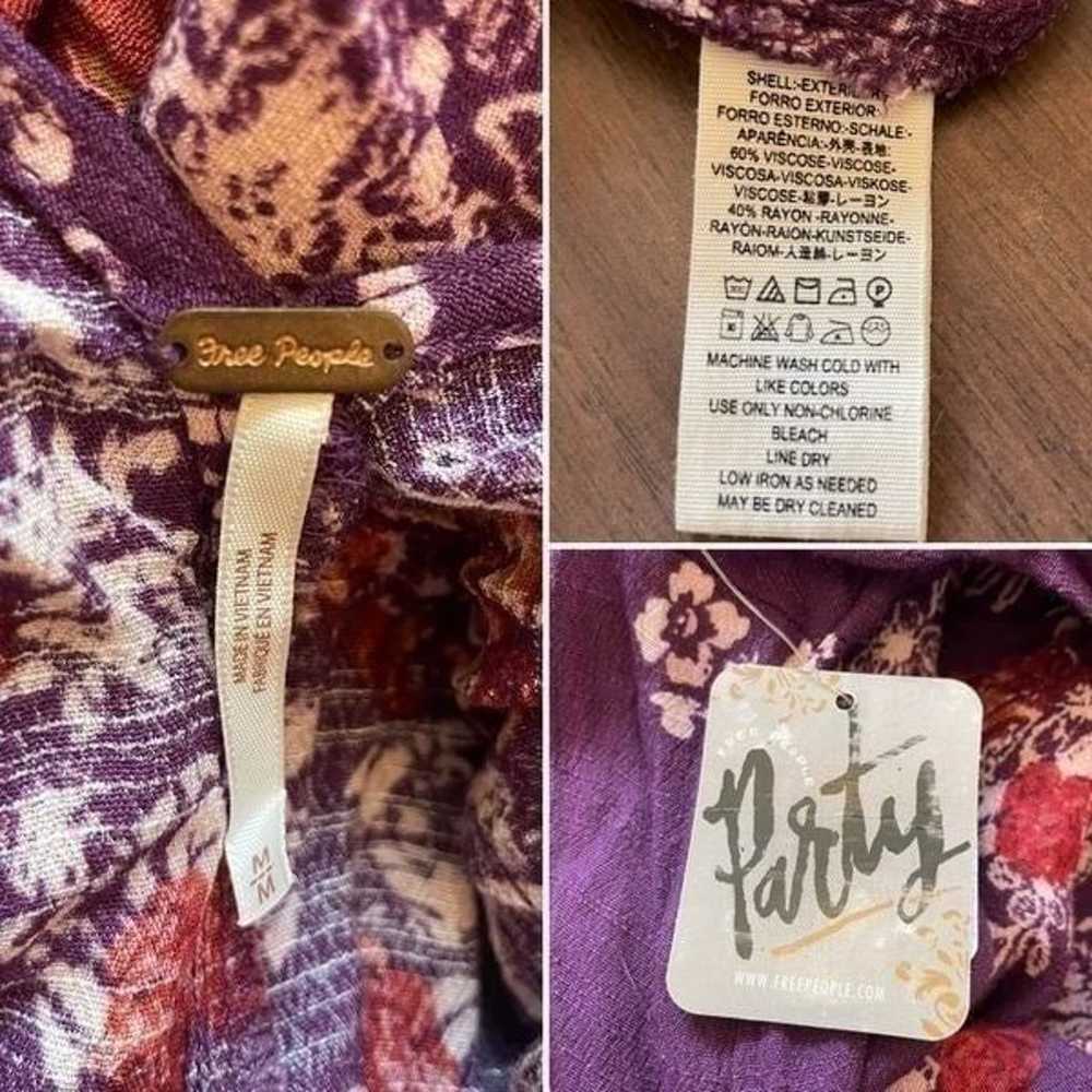 Free People Purple Floral Dress with Low Back - image 2