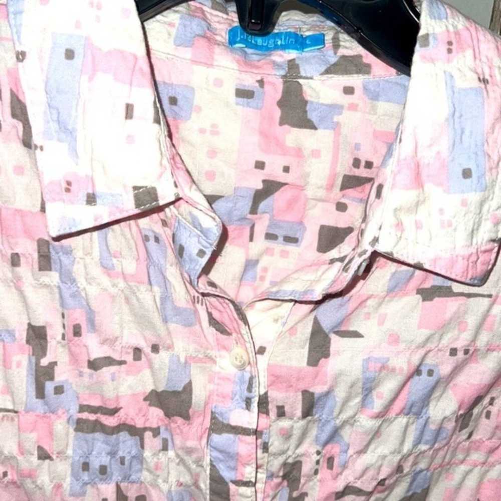 J. McLaughlin Oxford textured button down shirt s… - image 2