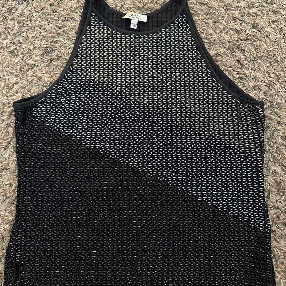 Vintage 90s Y2K Cache beaded Tank Top Large - image 4