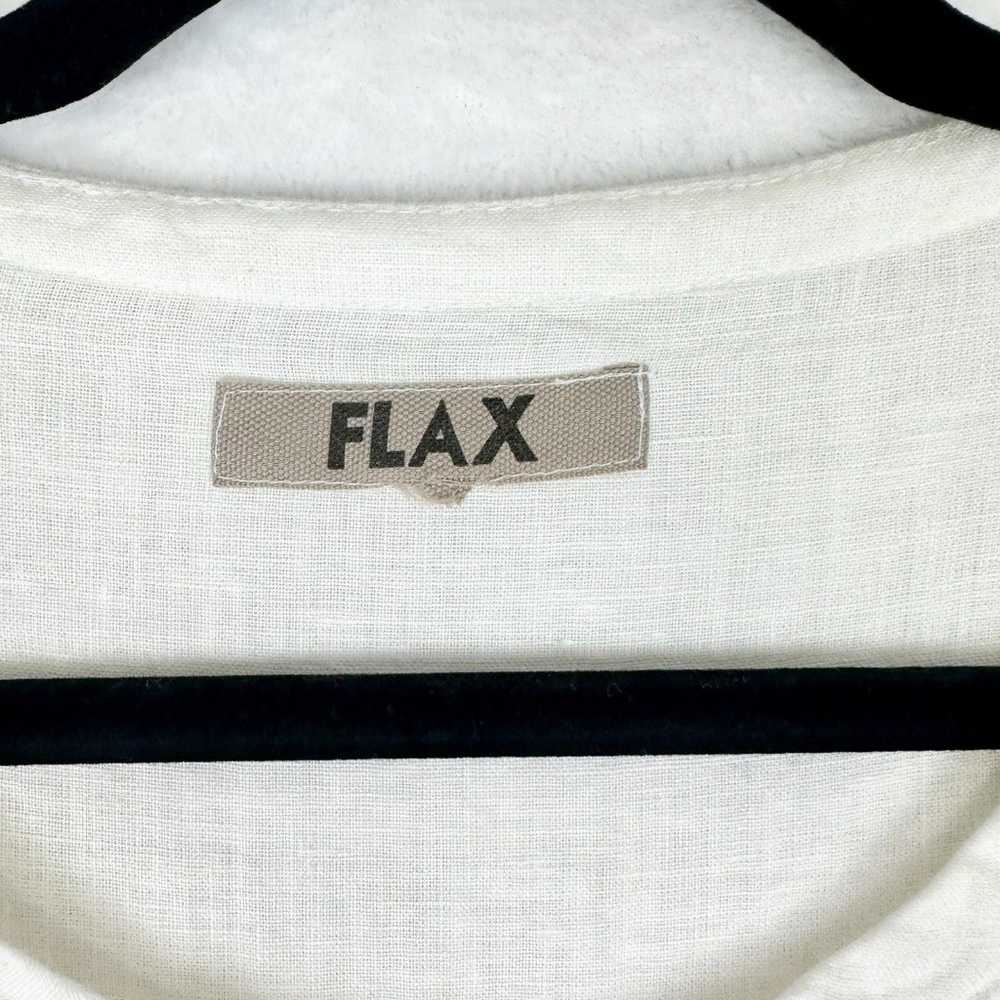 Flax Linen Button Front Long Sleeve Tunic Size La… - image 4