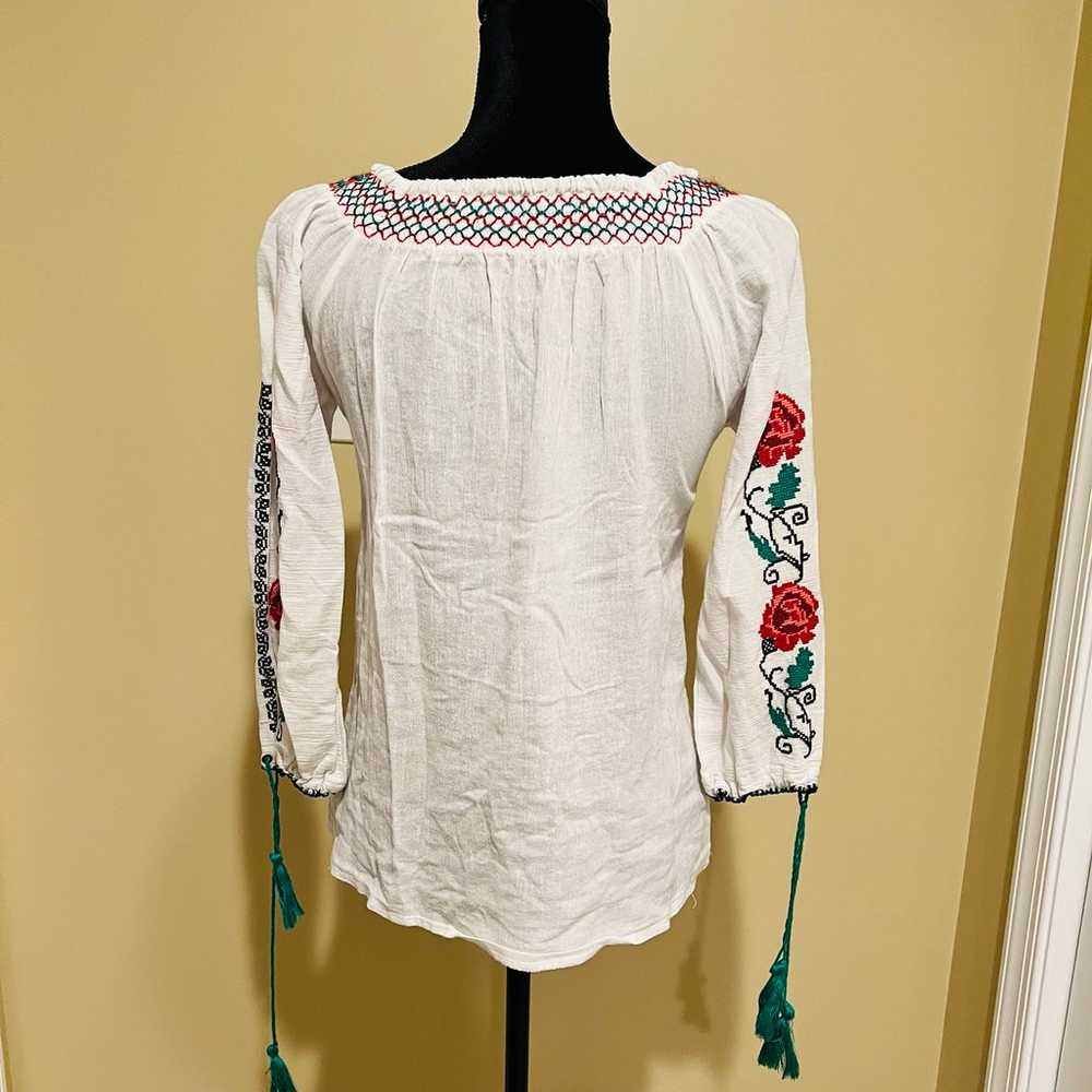 Embroidered top Romanian traditional top blouse s… - image 3