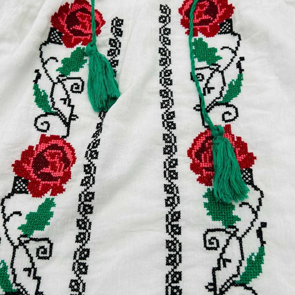 Embroidered top Romanian traditional top blouse s… - image 6