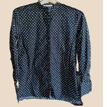 Diane Von Furstenberg Long Sleeve Button Shirt Bl… - image 1