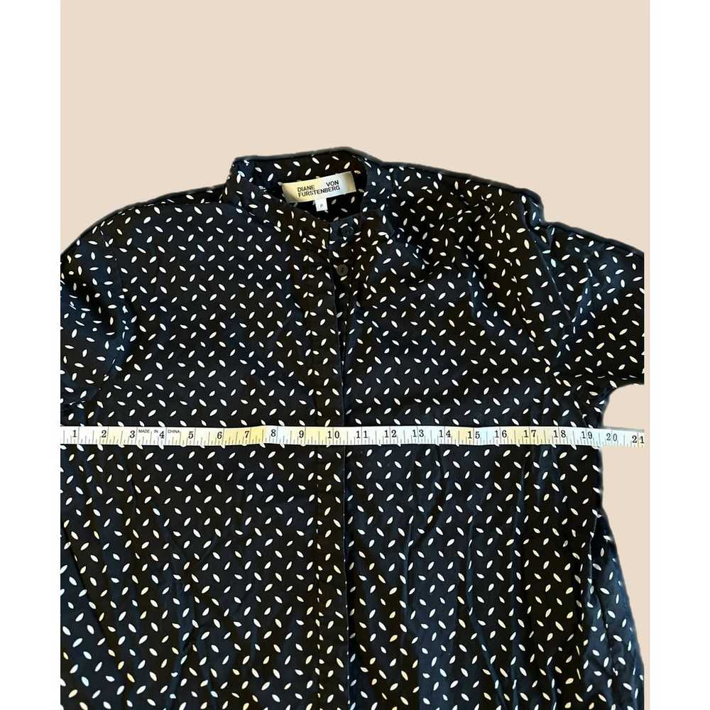 Diane Von Furstenberg Long Sleeve Button Shirt Bl… - image 3