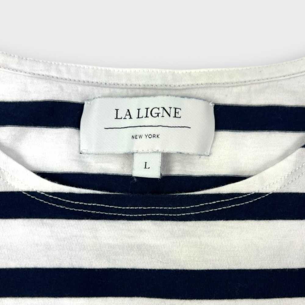 La Ligne Cropped Charlotte Tee Navy White Stripe … - image 3