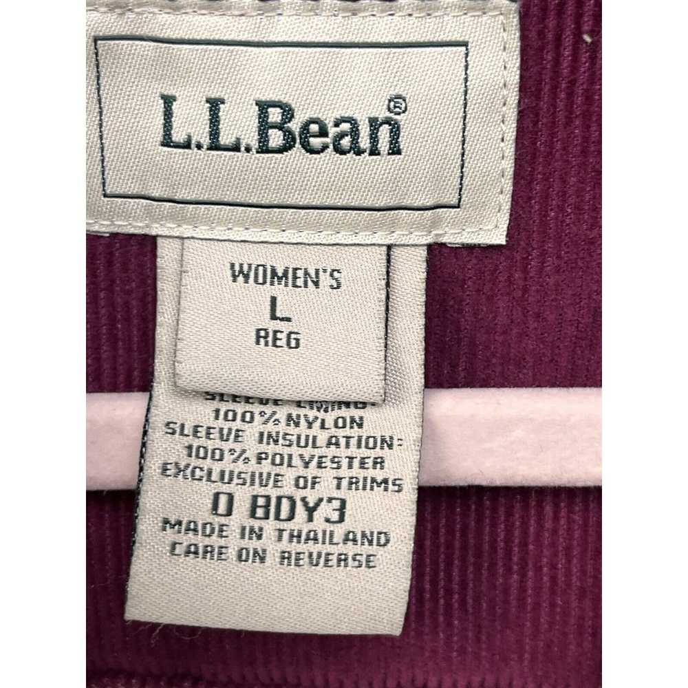 LL Bean Jacket Womens Large Magenta Sherpa Lined … - image 4