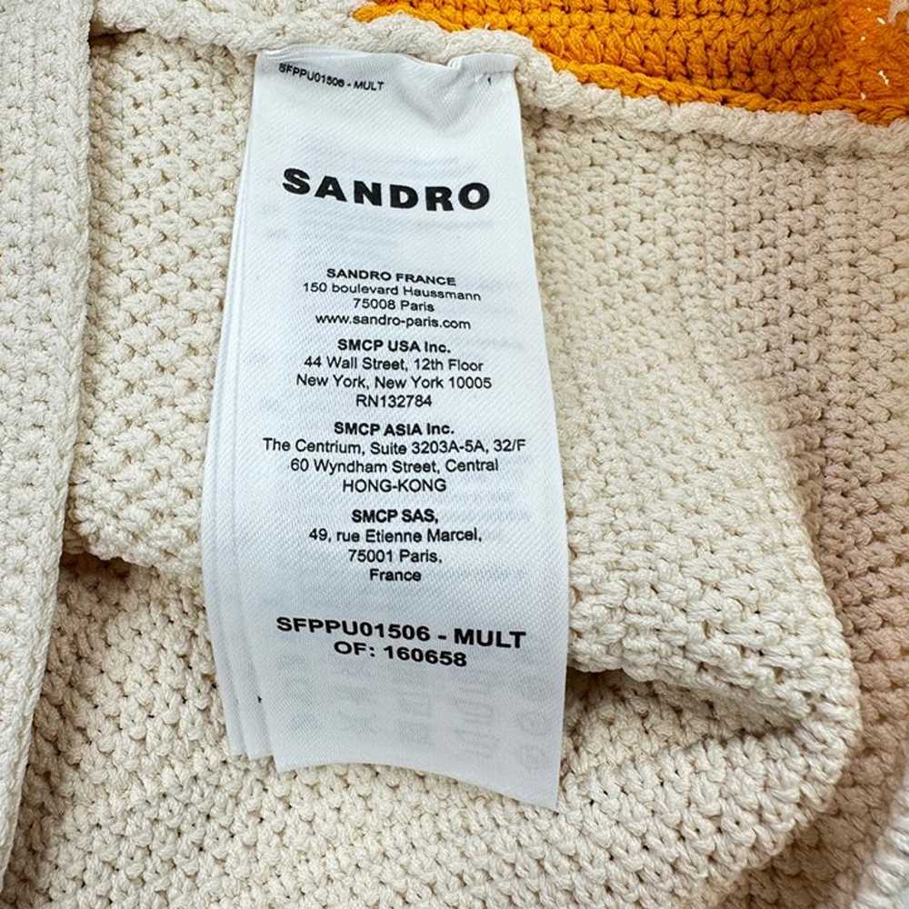 Sandro Crochet Knit Crop Tank, XS - image 4