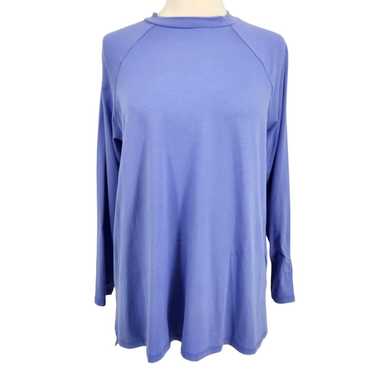 Eileen Fisher Crewneck High-Low Long Sleeve Jerse… - image 1