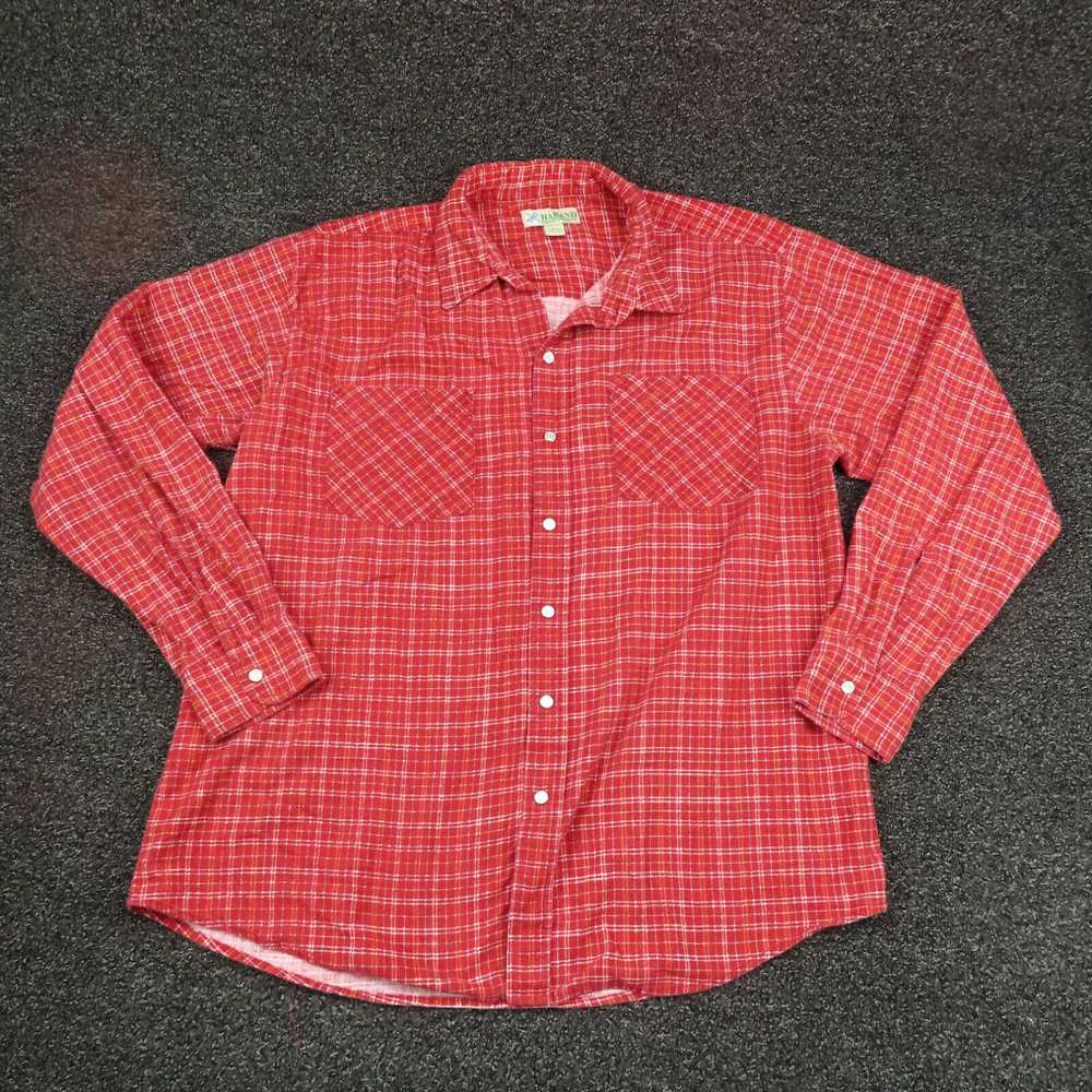Haband Haband Shirt Adult Large Red & White Plaid… - image 1