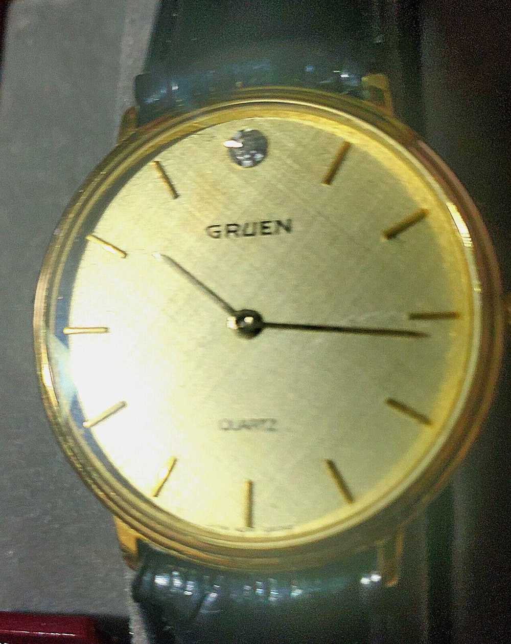 Craig Green Rare Vintage Gruen Quartz Mens Diamon… - image 2