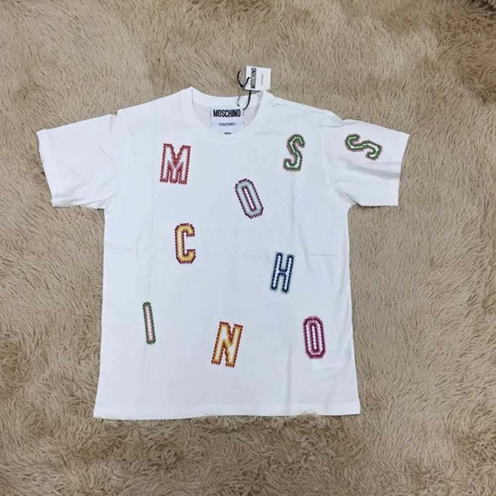 Moschino Embroidery Letters T-shirt White Size S - image 1
