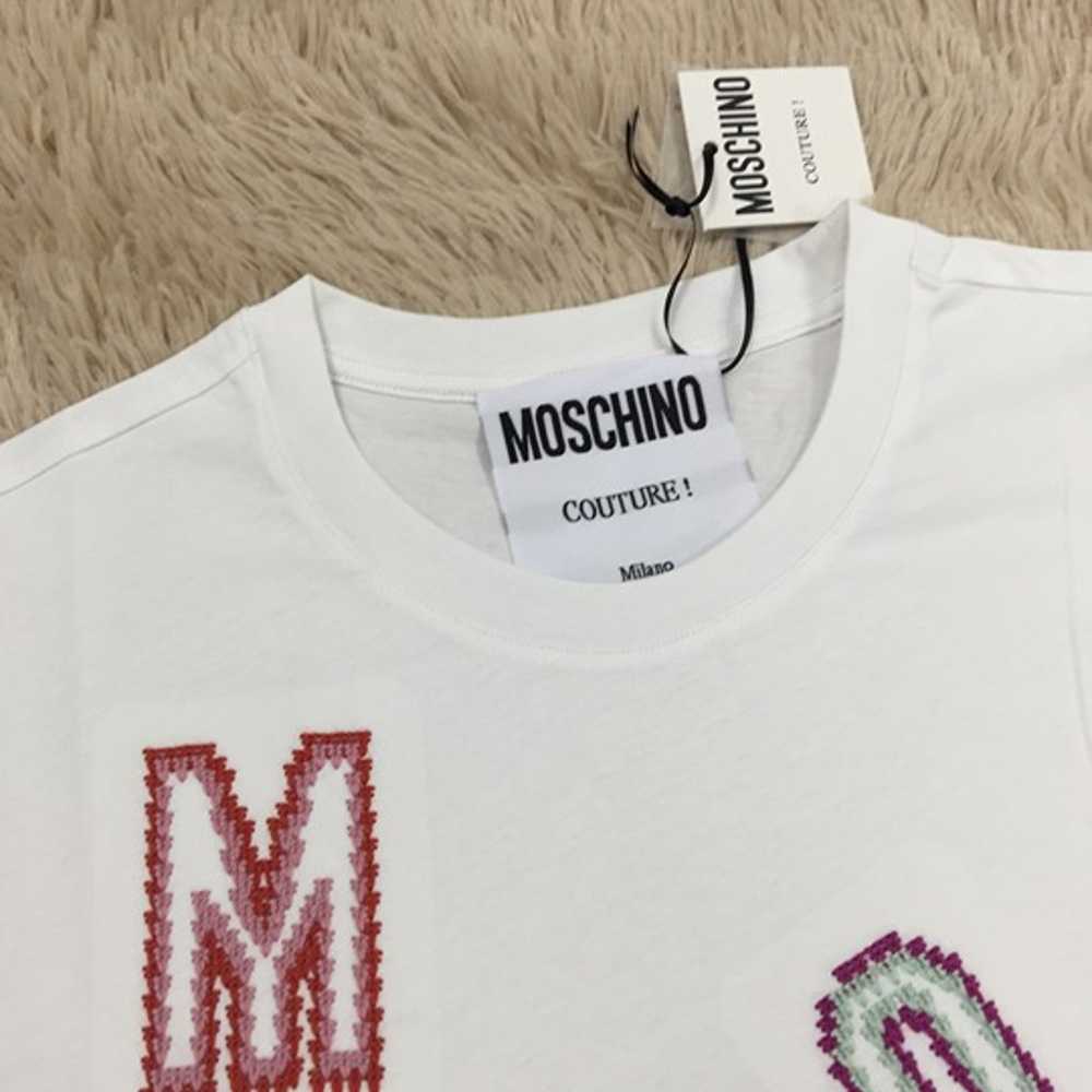 Moschino Embroidery Letters T-shirt White Size S - image 3