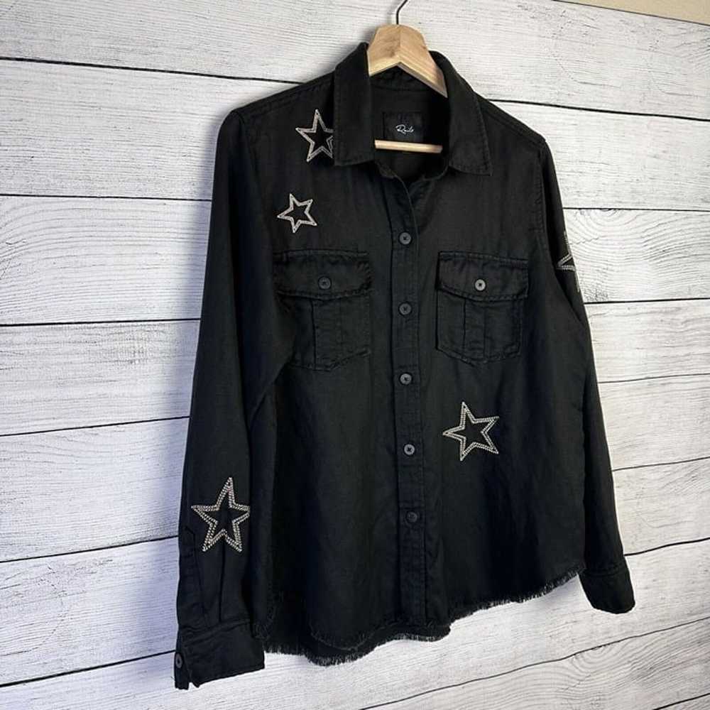 RAILS Loren Black Metallic Stars Embroidered Util… - image 3