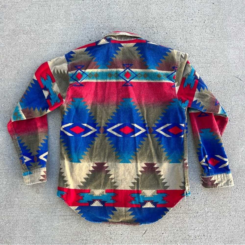 90s Woolrich Aztec Southwestern field weight flan… - image 2