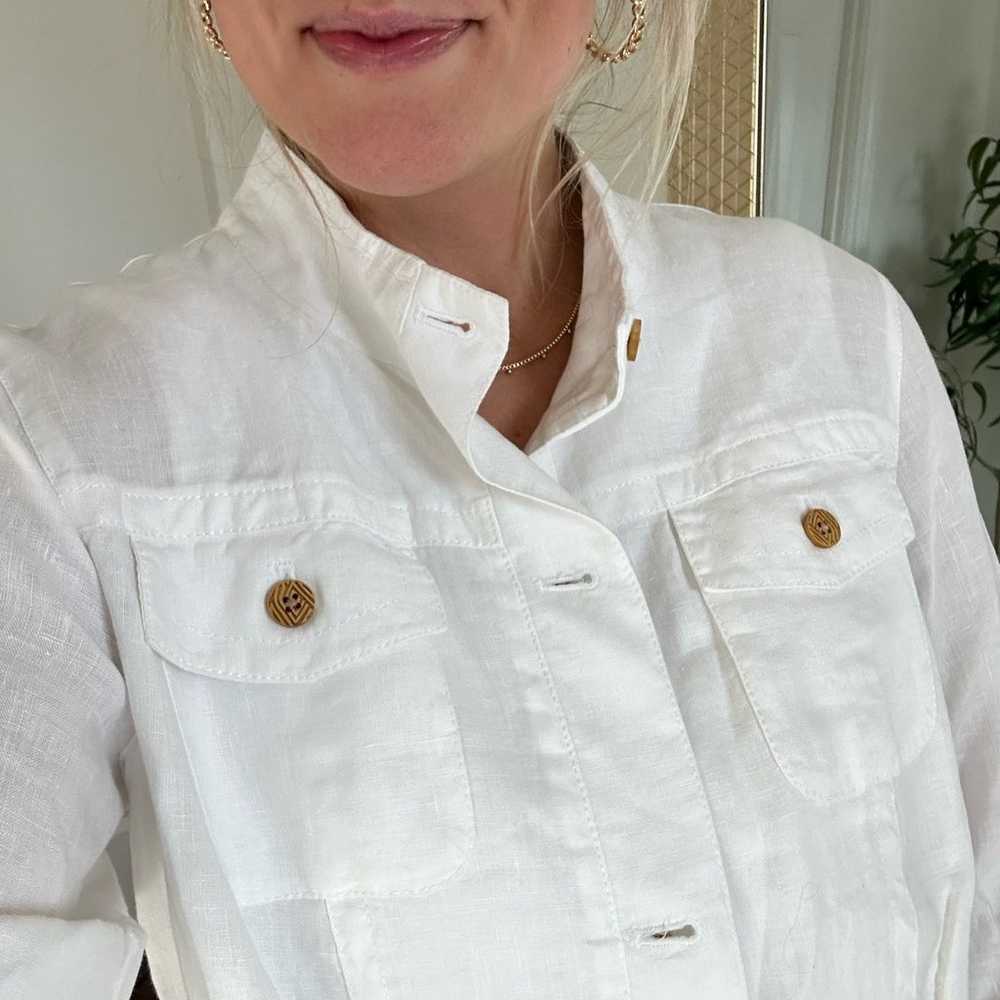 J. McLaughlin Linen Snap Front Lightweight Jacket… - image 8