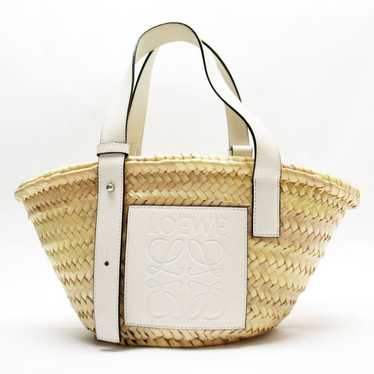 Loewe LOEWE handbag basket bag small straw leathe… - image 1