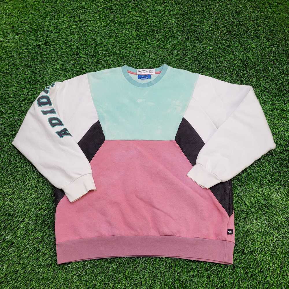 Adidas ADIDAS Sweatshirt XL 24x28 Tri-Color Pink … - image 1