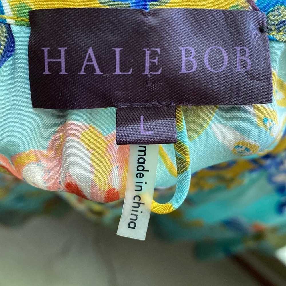 Hale Bob $300 Silk Turquoise & Yellow Floral Tuni… - image 3