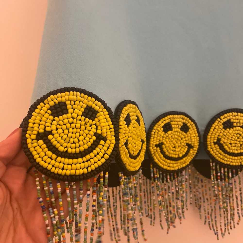 QUEEN OF SPARKLES BEADED HAPPY FACE - image 3