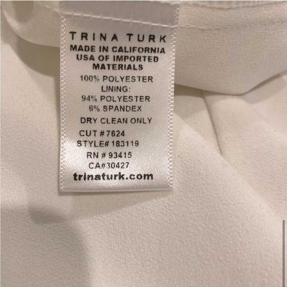 Trina Turk Bell Sleeve White/Off-white Blouse Lar… - image 6