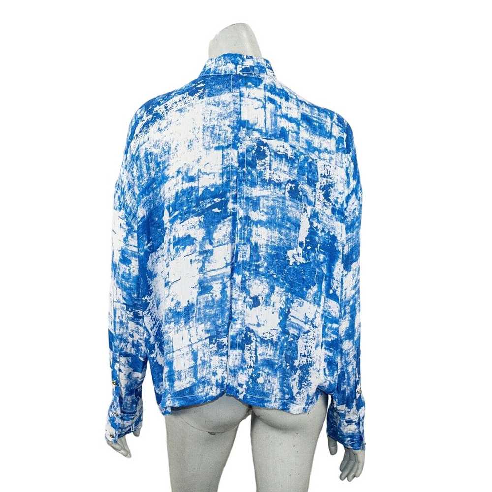 HELMUT LANG Women's Scriber Print Button up Shirt… - image 2