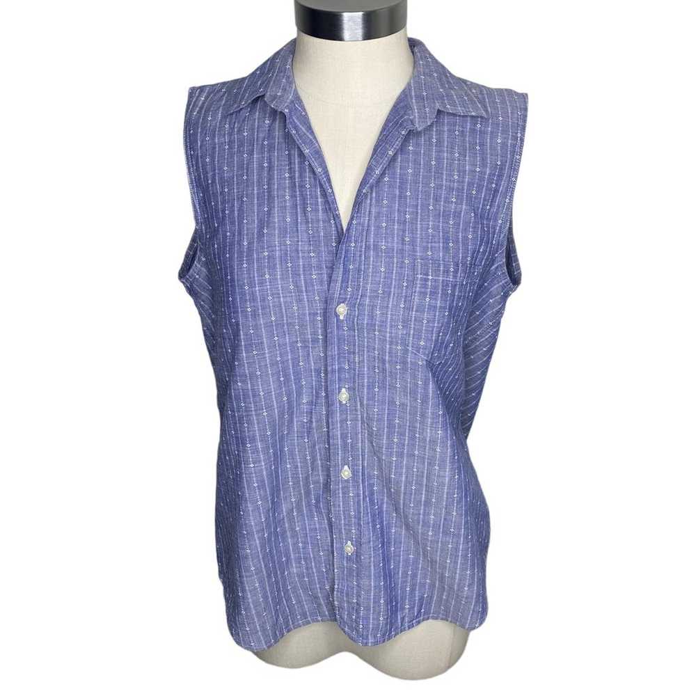 Frank and Eileen Fiona sleeveless button down top… - image 1
