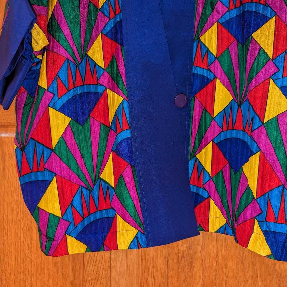 Vintage Neiman Marcus Pure Silk Multicolor Colorf… - image 5