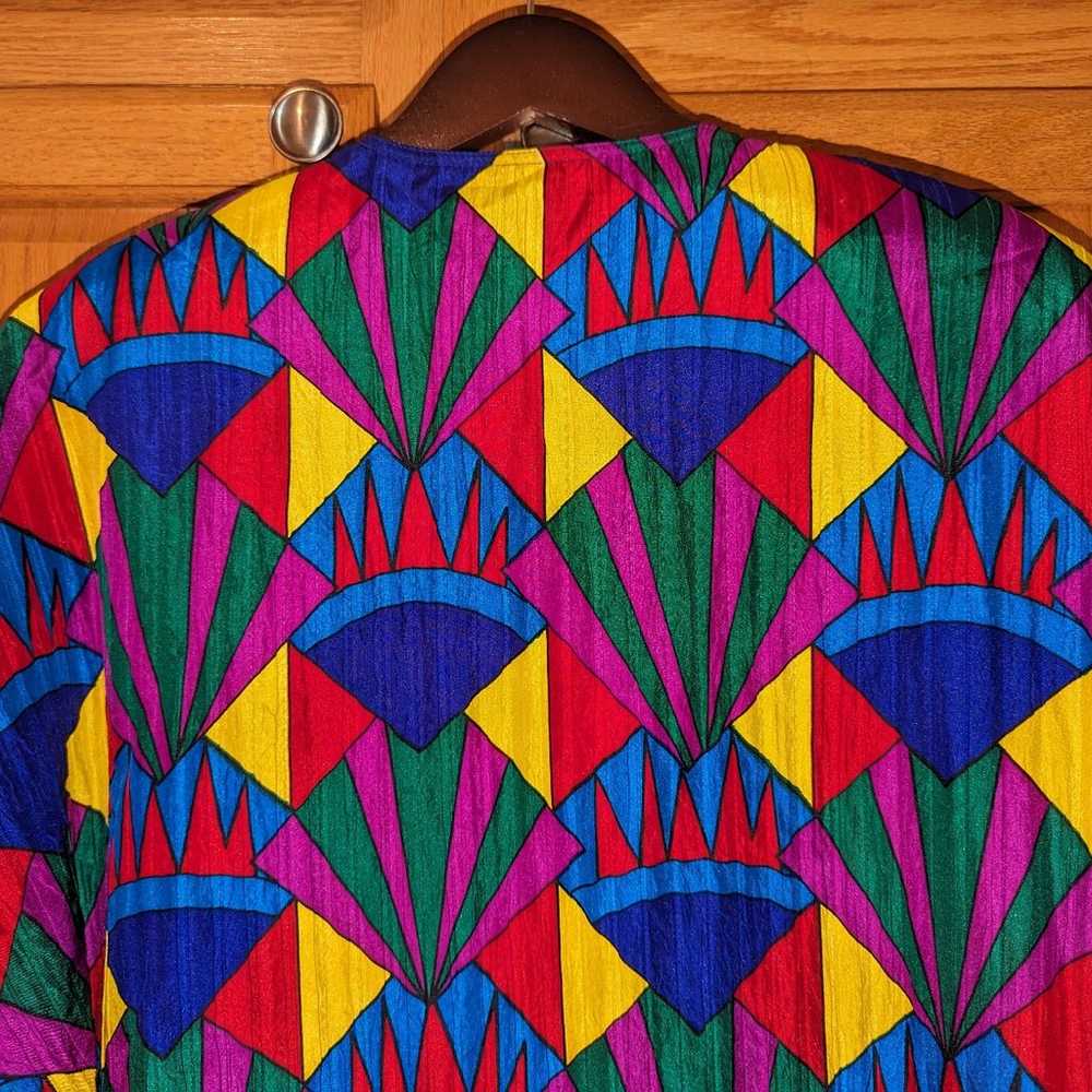 Vintage Neiman Marcus Pure Silk Multicolor Colorf… - image 7