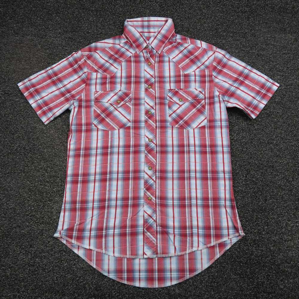 Wrangler Wrangler Shirt Adult Small Red & Blue Pl… - image 1