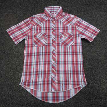 Wrangler Wrangler Shirt Adult Small Red & Blue Pl… - image 1