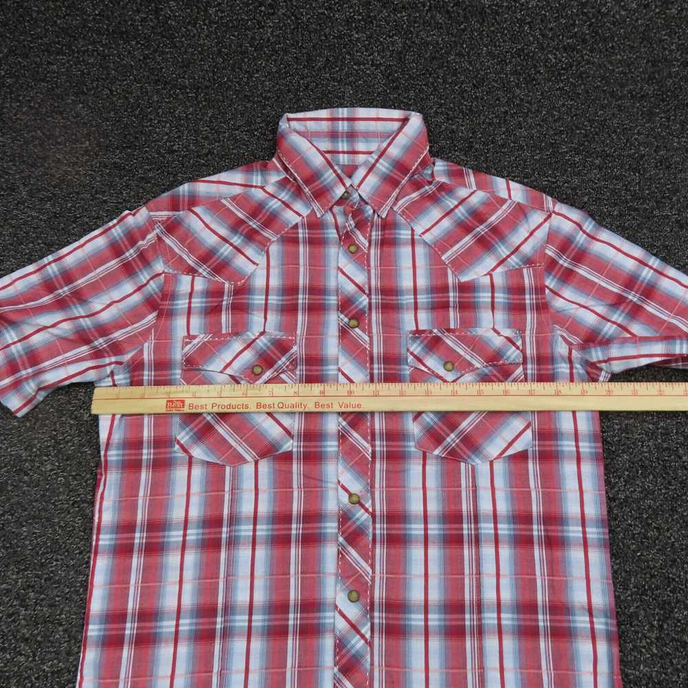 Wrangler Wrangler Shirt Adult Small Red & Blue Pl… - image 2
