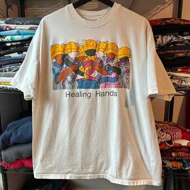 Hanes Vintage 1990s helping hands art