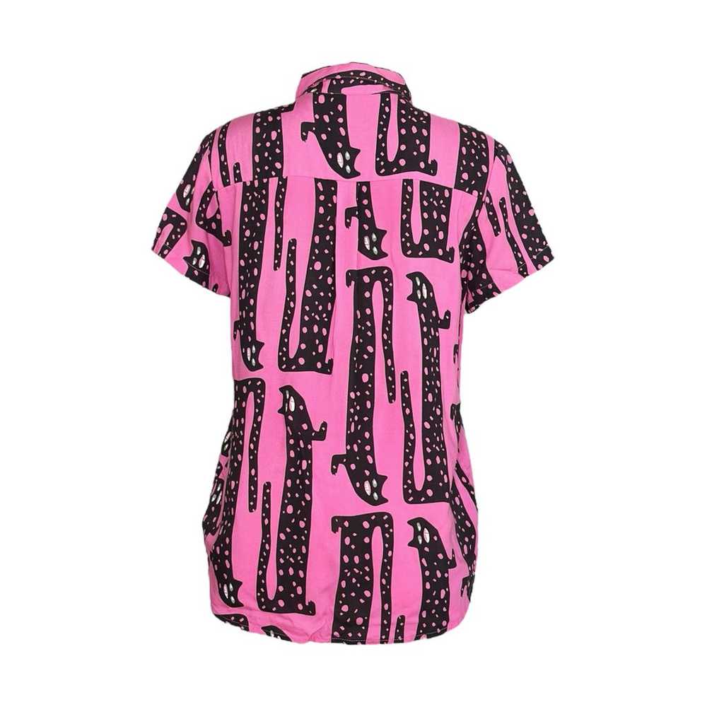 NOOWORKS Joyce Shirt, Pink Long Cats, Large - image 2