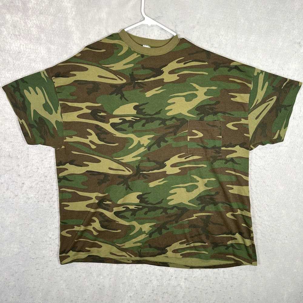 Vintage *A1 Vintage 80s Camo Pocket T Shirt Adult… - image 1