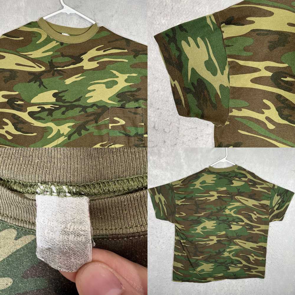 Vintage *A1 Vintage 80s Camo Pocket T Shirt Adult… - image 4