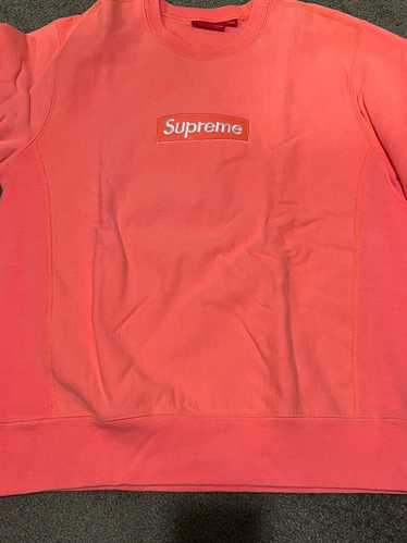 Supreme Supreme fluorescent pink box logo sweatsh… - image 1