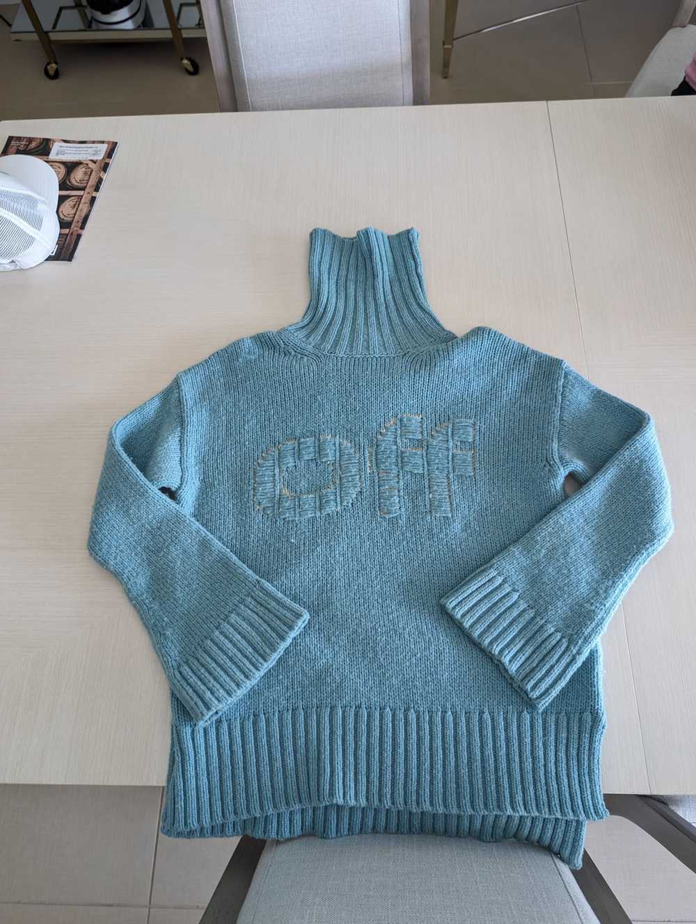Off-White Off white light blue knitwear off sweat… - image 1