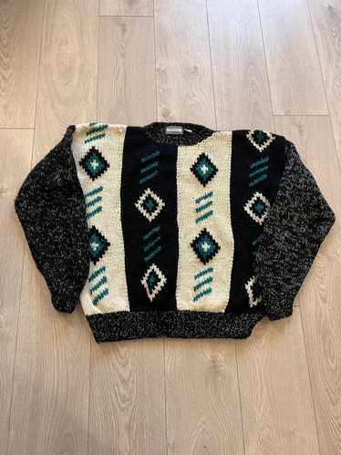 Coloured Cable Knit Sweater × Vintage × Woodward … - image 1