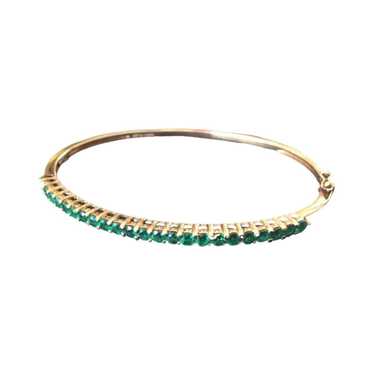 The Unbranded Brand Round Cut Emeralds Bracelet G… - image 1