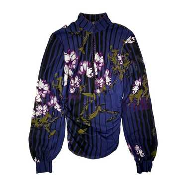 Vintage Y2K Vivienne Tam Asian Bamboo Floral Ruch… - image 1