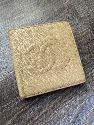 Chanel Chanel CC Leather caviar bifold wallet