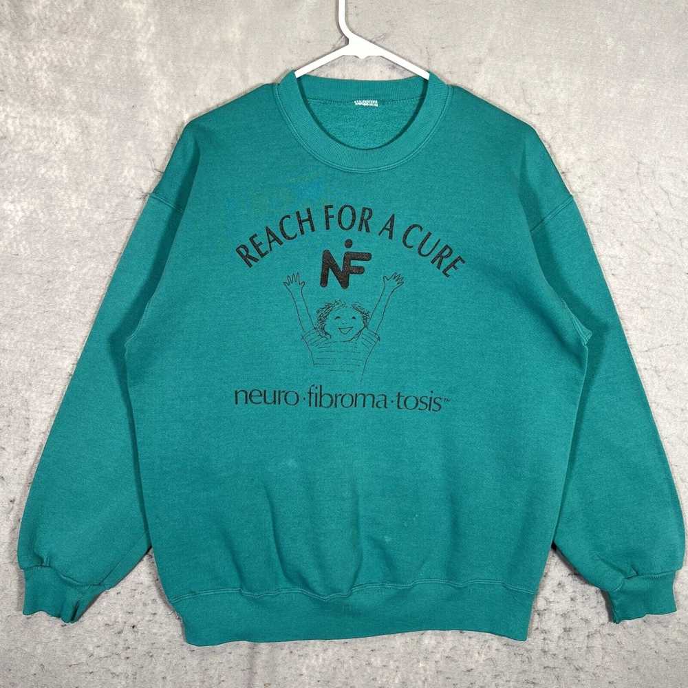 Jerzees A1 VTG 90s Reach For A Cure Sweater Adult… - image 1