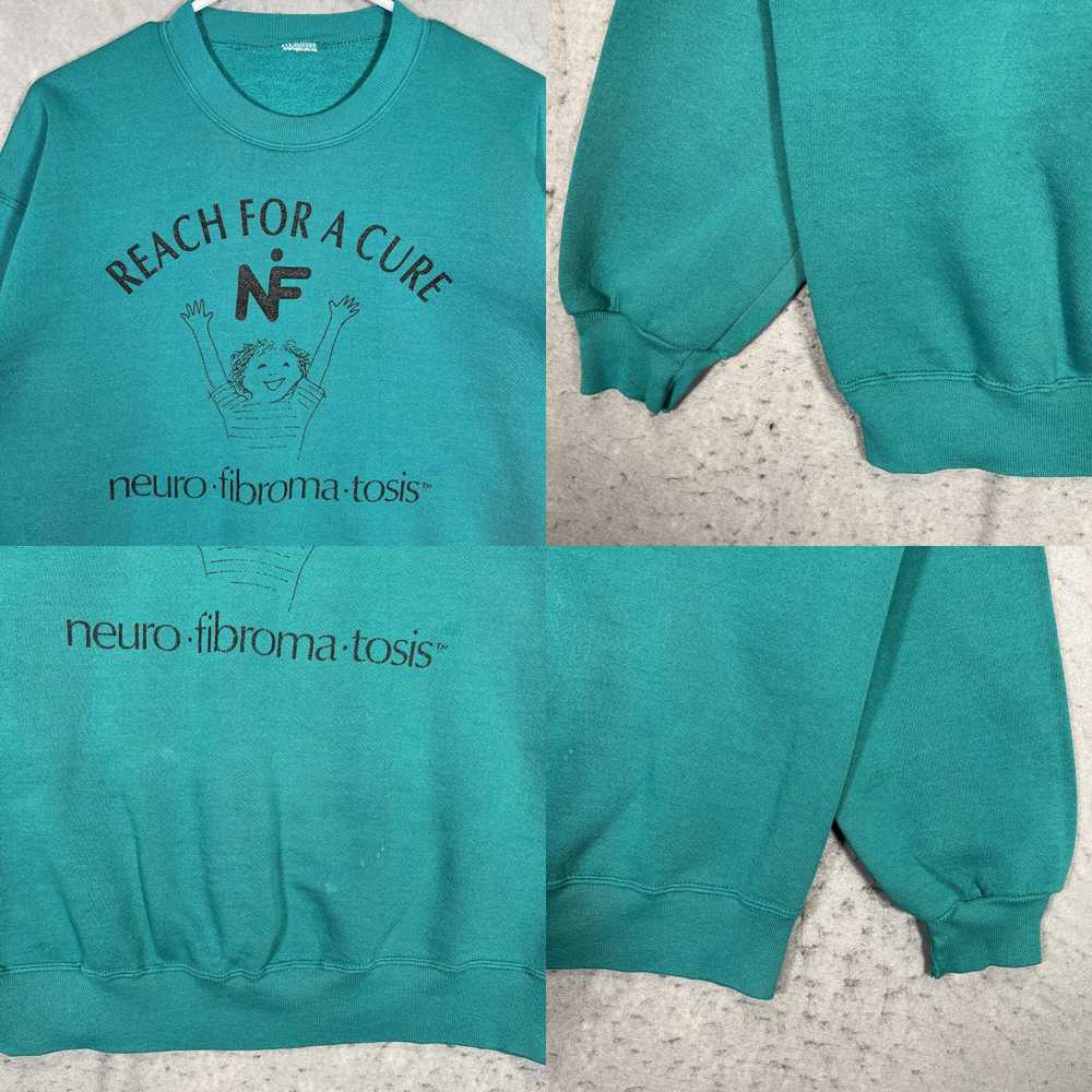 Jerzees A1 VTG 90s Reach For A Cure Sweater Adult… - image 4