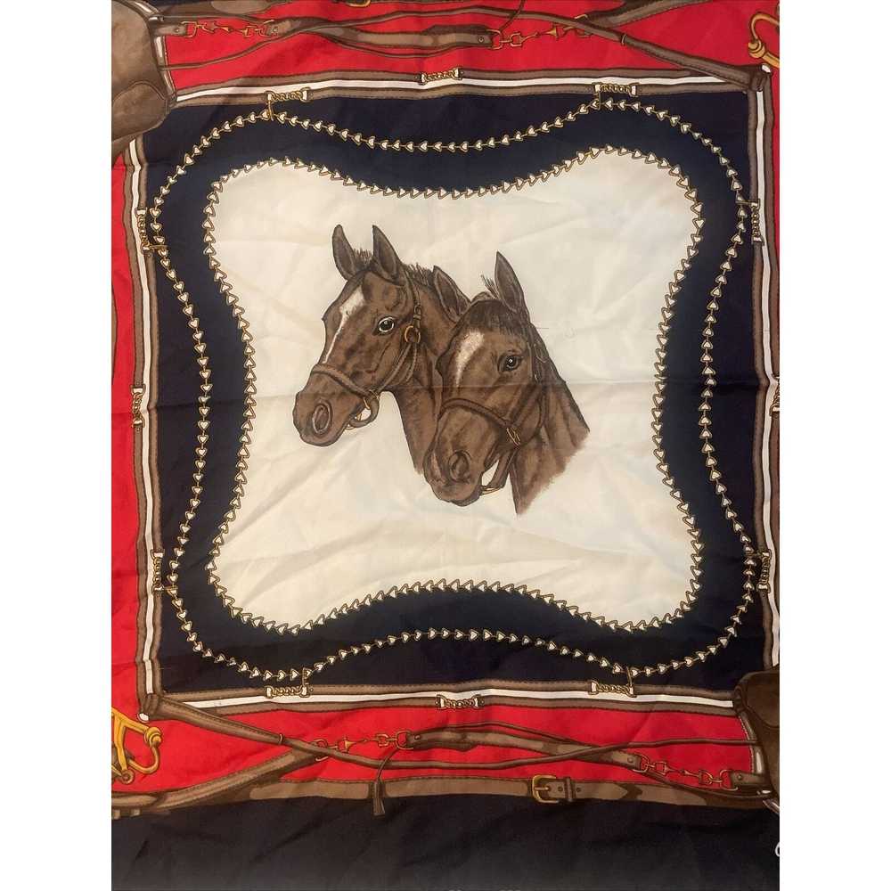 Other Emilioni Scarf Horses Horse Saddle 29.5” - image 2