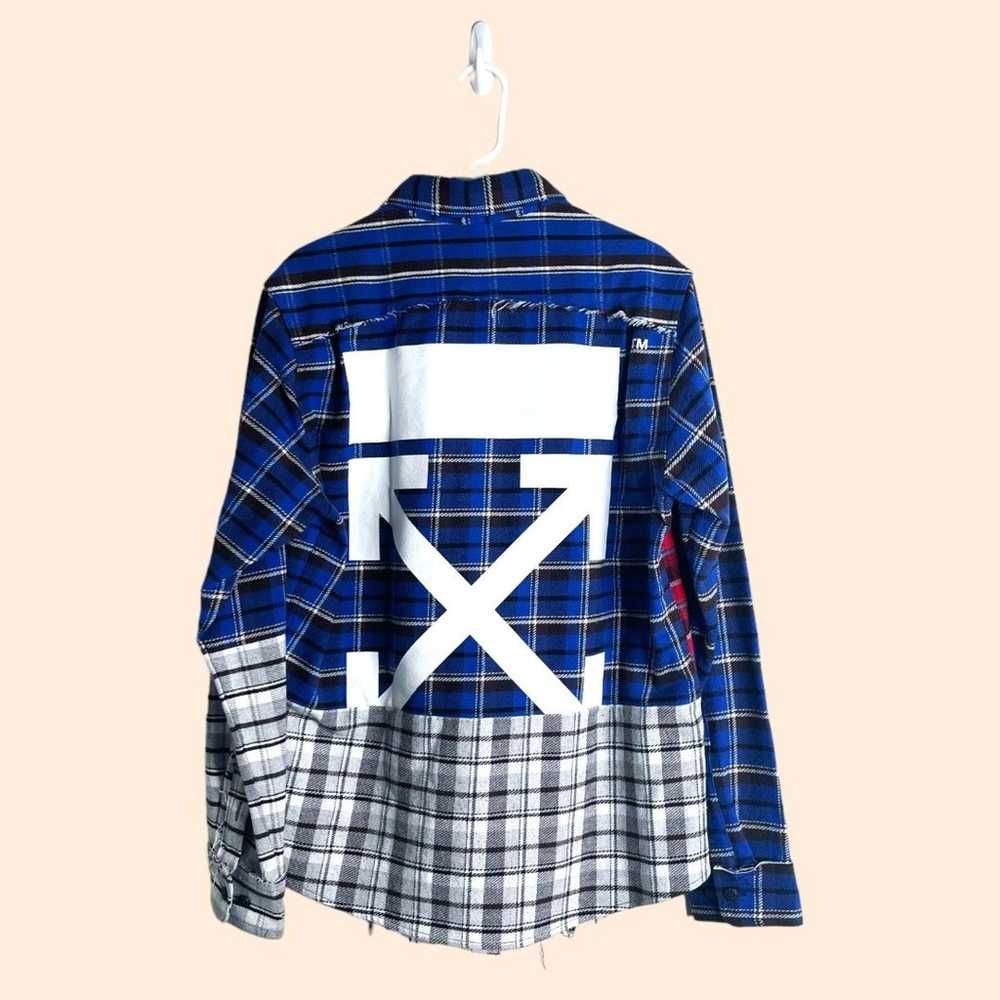 Off-White Patchwork Checked Shirt - image 1