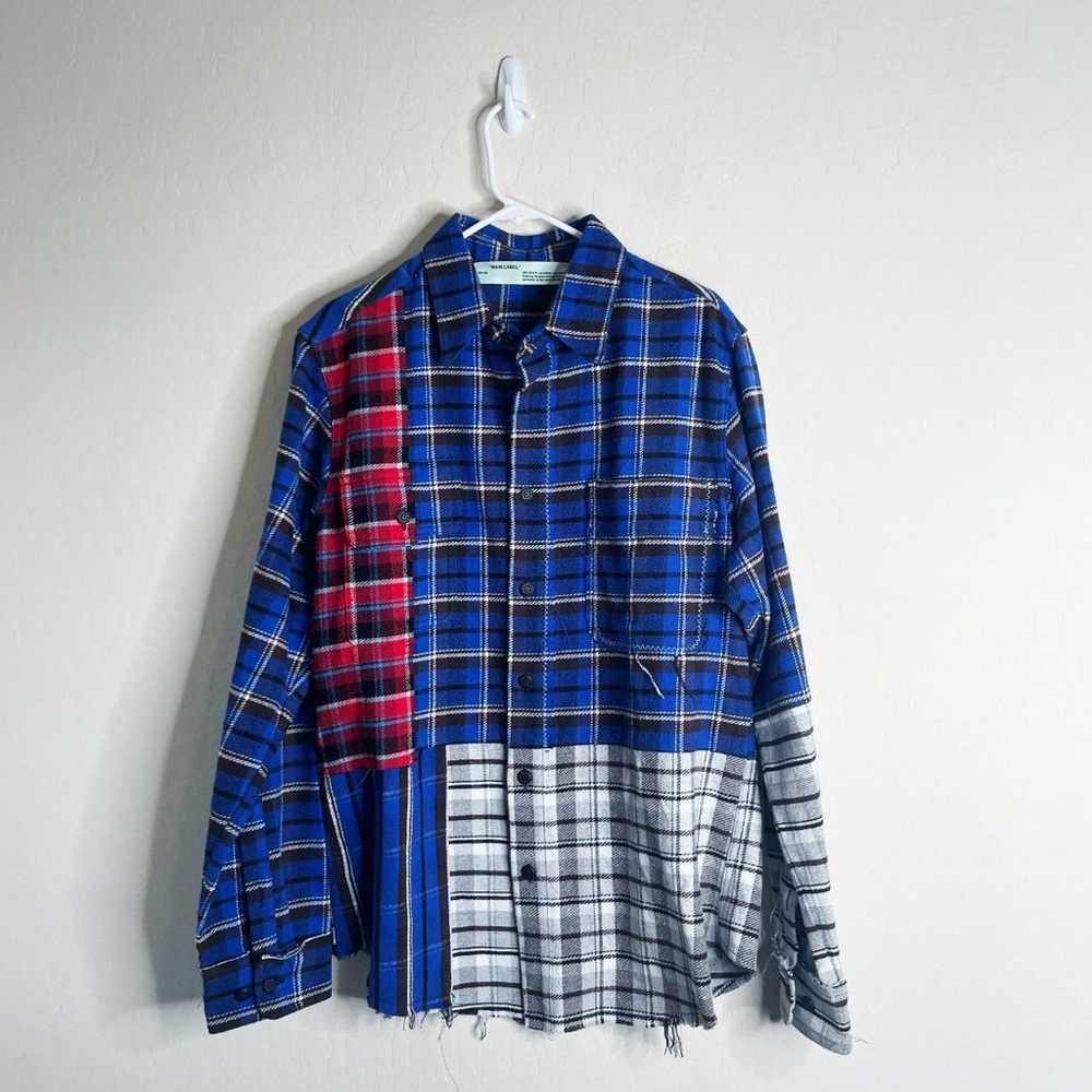 Off-White Patchwork Checked Shirt - image 2
