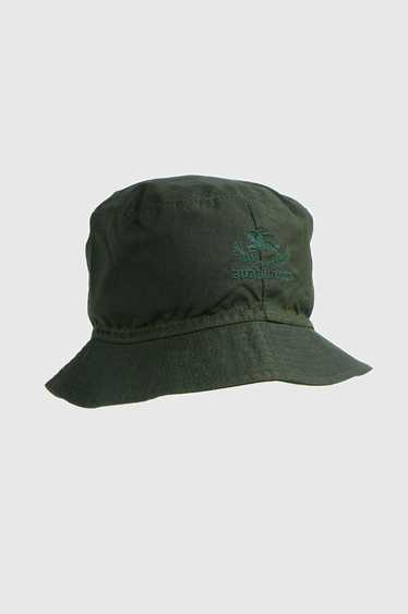 Burberry BURBERRY Wax Green Bucket Hat Vintage 80s