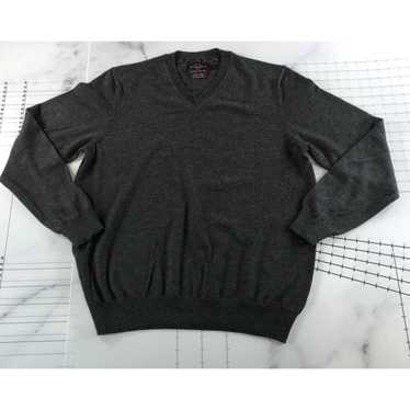 Vintage Black Brown 1826 Sweater Mens Large Dark … - image 1