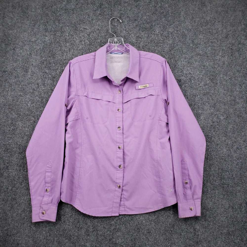 Vintage Columbia PFG Shirt Womens L Large Purple … - image 1